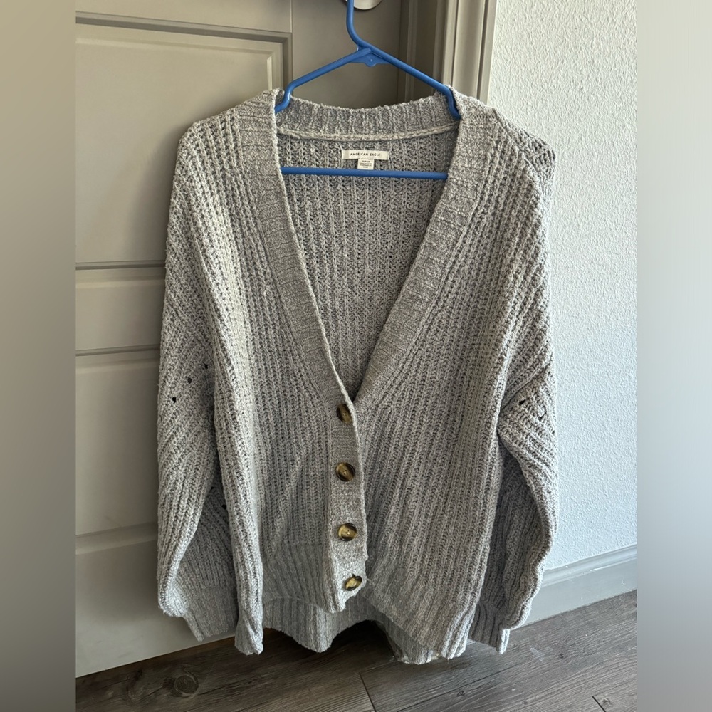 Gray American Eagle Cardigan